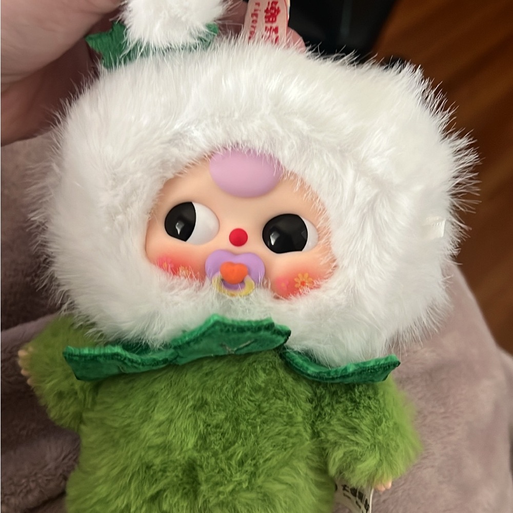 Authentic Baby Three Where is Spring collection Green Dandelion with pacifier